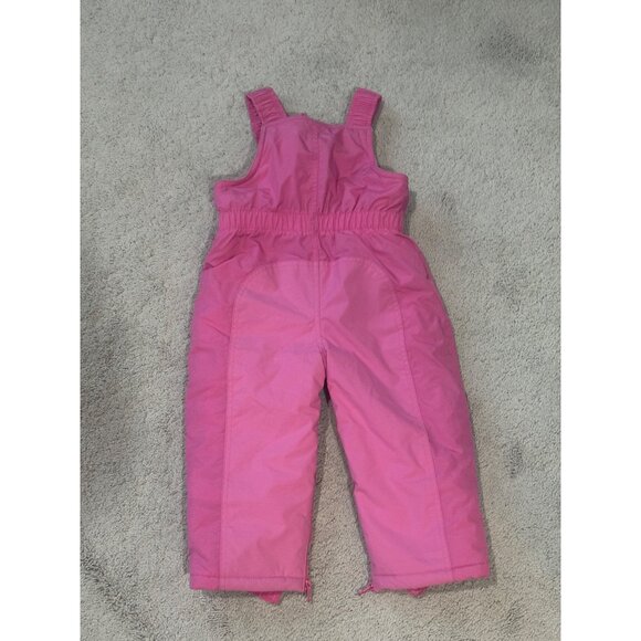 Childrens Place Toddler Girls Pink Insulated Snow Bib Overalls Size 24M - Picture 2 of 8